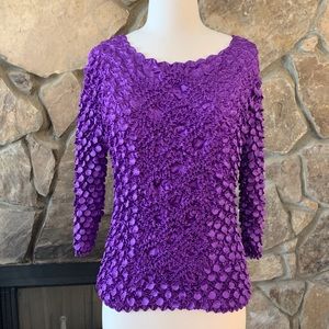 Spunky Purple Popcorn Top